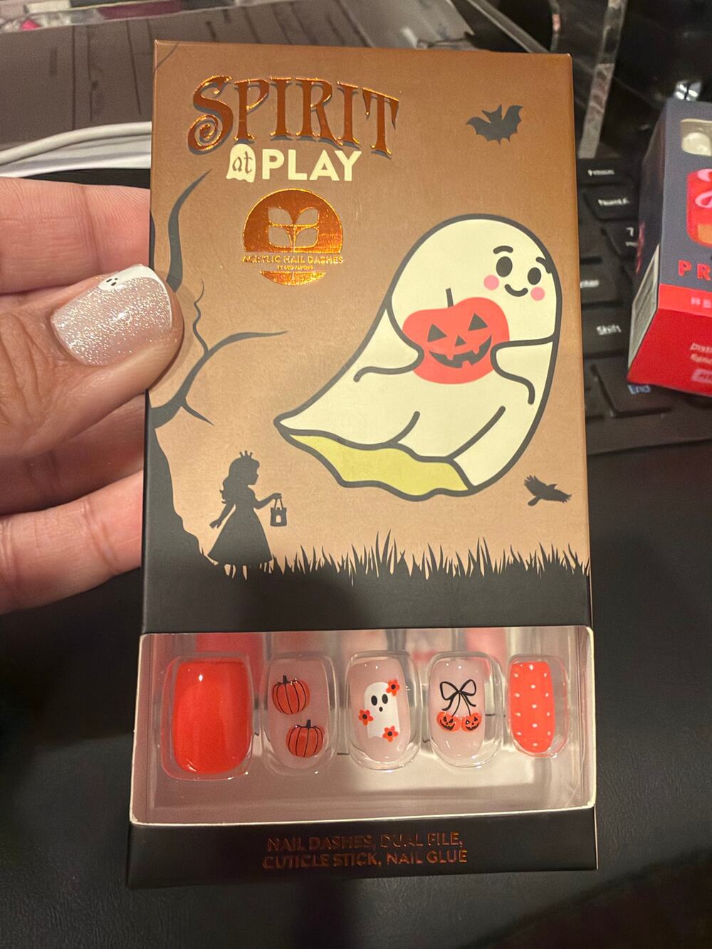 Red Aspen - Creep & Crawly Charisse - Halloween press on nails